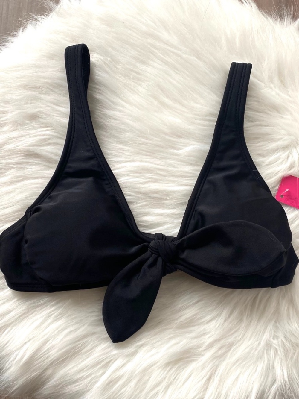 Black Scoop Bikini Top - Small (NWT)